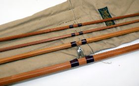 ROD: JS Sharpe of Aberdeen 14' 3 piece spliced joint salmon fly rod, c/w spare tip, line rate 9/