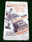 ENAMEL SIGN: Albert Smith & Co., Fishing Tackle Redditch enamel sign, 20