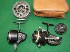 REELS: (3) Allcock Aerial wide drum alloy Centrepin reel, 3.75