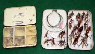 FLY BOXES: (2) Early Hardy The Halford Mayfly box, 5.5