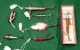 LURES: (7) Allcock Dazzle Bait with 3 coloured props, 1.5
