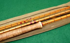 ROD: Hardy The No.1 AHE Wood steel centre Palakona fly rod, 12' 3 piece with spare tip (2