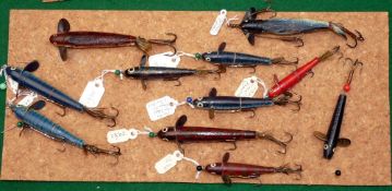 HARDY AND OTHER LURES: (12) Collection of mainly Hardy Ideal Phantom Minnows, sizes 2
