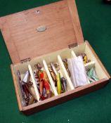 ACCESSORIES: (Qty) Early Hardy Spintac oak lure box, 8.5