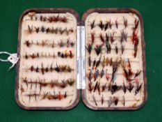 FLY BOX: Hardy Neroda No.6 mottled brown fly box, 6.25