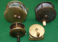 REELS: (4) Collection of 4 Charles Farlow brass fly reels, a 4.25