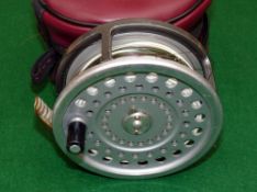 REEL: Hardy Marquis Salmon No.2 alloy fly reel in good condition, 2 screw latch, correct ribbed