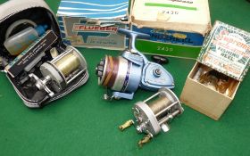 REELS: (3) Pflueger Supreme model 510 bait casting reel, free spool cub drag, fine condition, c/w
