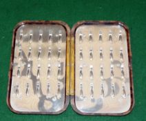FLY BOX: Fine Hardy Neroda mottled brown fly box, 6.25