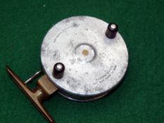 REEL: Rare Hardy Match Fisher twisting foot alloy coarse fishing reel, twin black handles, correct