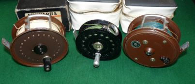 REELS: (3) Collection of 3 Milward fly reels by JW Young, pair of 4