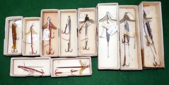 HARDY LURES: Collection of 10 x Hardy bait mounts and lures in maker's boxes, incl. 2