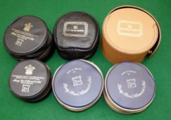 HARDY REEL CASES: (6) Collection of 6 Hardy reel cases comprising a 5.25