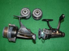 REELS: (2) Abu Cardinal Sweden 55 rear drag spinning reel, foot stamp 800804, ratchet on/off
