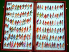 FLIES: Good collection of modern steel eyed salmon flies, in sizes 1
