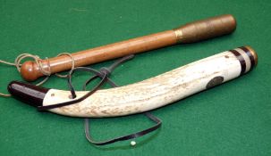 FISHNG PRIESTS: (2) HARDY brass and wood salmon priest, 9