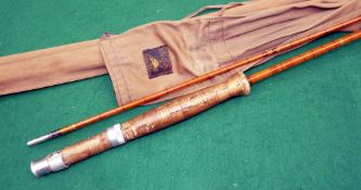 ROD: Hardy CC de France 8' 2 piece Palakona trout fly rod, No.E55956, close whipped snake guides,