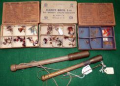 HARDY ACCESSORIES: (5) Pair of Hardy wood/brass fishing priests, trout/salmon sizes, and 3 x Hardy