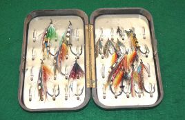 FLY BOX: Fine Hardy Neroda Ox blood deep salmon fly box, 6.25