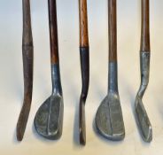 5x various putters to incl 2x Mills Ray Model with sound hosels, Gibson Star flanged sole goose neck