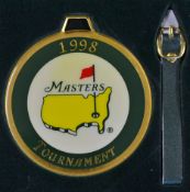 1998 Official National Augusta Masters Tournament bag tag - won by Mark O'Meara - in the original