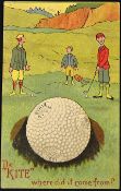 Scarce Springvale Bramble golf ball advertising coloured postcard -titled 