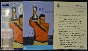 Golfing signed letters and ephemera with letters from Tommy Bolt, Henry Cotton, Paul Runyan,