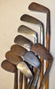 10x various mostly smf face irons - all in need of restoration , some shortened some with bowed