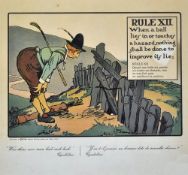 Crombie, Charles (1885-1967) After- 3x colour prints depicting The Rules of Golf - f&g overall 12