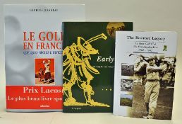European Golf History books to incl George Jeanneau signed 