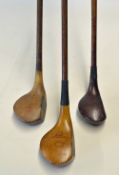 3x interesting small headed woods to incl an unusual Andrew Kirkaldy 