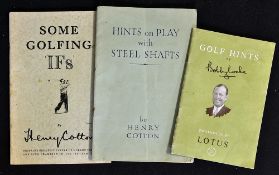 Cotton, Henry (2) and Bobby Locke Golf booklets to incl 