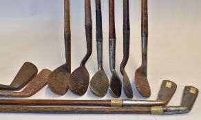 Interesting collection of 10x various irons to incl 4x Smiths/Fairlies Pat anti-shank irons, James