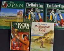 Various Open Championship Golf, Ryder Cup and other golf books to incl 