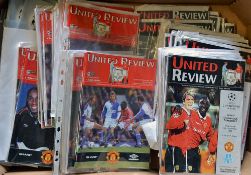 1998/99 Manchester United treble season, home league football programmes (19) including Spurs,