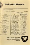 Scarce 1974 British Lions v South Africa rugby programme - 1st test match played in Cape Town with