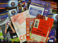 Collection of Shrewsbury Town football programmes mainly modern some in the 1960s but also