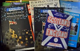 Collection of big match football programmes to include league cup finals, charity shields, FA Trophy