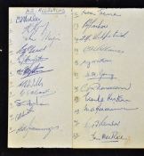 1967 New Zealand All Blacks rugby team autographs - from the tour to the UK - 32 neatly in order