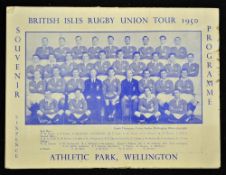 1950 British Lions v New Zealand rugby programme - 3rd Test played on 1st July, at Wellington