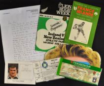 Interesting collection of Ireland rugby ephemera spanning 1976-2004 incl signed items - programmes