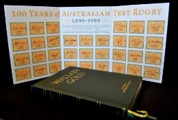 1999 Australian 100yrs of Test Rugby signed book - titled 