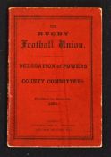 Rare 1890 Rugby Football Union 