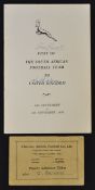 1958 South Africa Signed Tour Fixture Booklet signed by (17) players including Owen Beckett who