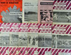 1961/62 Hearts football programmes v Celtic (SC), Hearts v Hibernian (East of Scotland Shield),