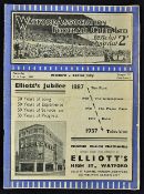 1937/1938 Watford v Exeter City football programme dated 11 September 1937, Division 3 (S) match.