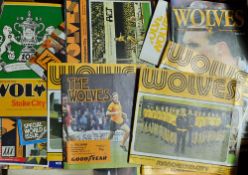Collection of Wolverhampton Wanderers home football programmes from 1970's onwards with a good