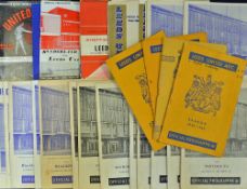 Selection of 1950s/60s Leeds United football programmes content includes home and away programmes,
