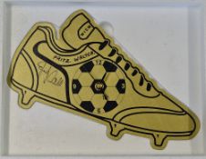 Fritz Walter Signed Golden football Boot Wall Clock World Cup Winning Captain untested
