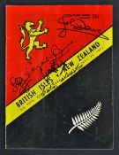 Scarce 1971 British Lions (13) v New Zealand (3) signed rugby programme - 3rd test match played at